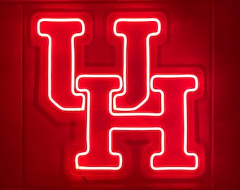 University of Houston System UH LED Neon Sign - 18" W x 17.1" H - Official Affinity Licensed Product - Go Coogs - Monster Moose, LLC.