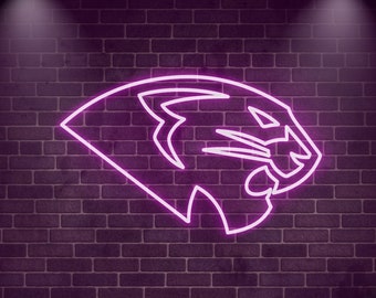 High Point University Panther Logo LED Neon Sign - 22.5" W x 13.7" H - Official Affinity Licensed Product - Panthers - HPU - North Carolina