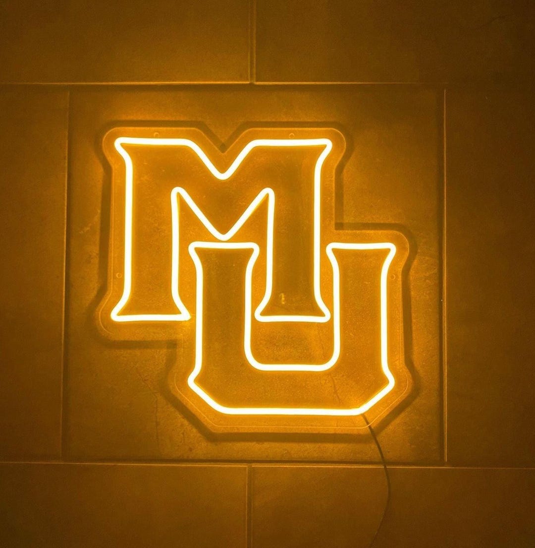 Mu Neon Sign Marquette University 'MU' LED Neon Sign - 16.3