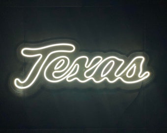 University of Texas at Austin Texas Script LED Neon Sign - 23" W x 10.2" H - Officially CLC Licensed - Hook Em Horns - Longhorns