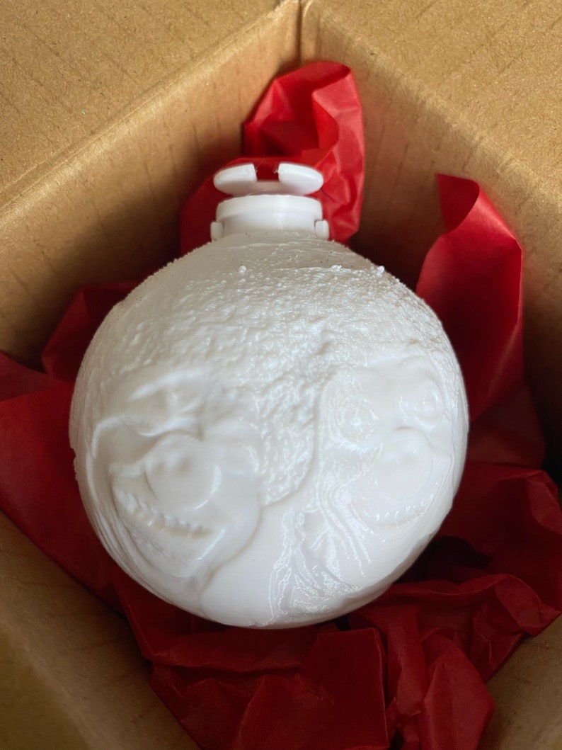 Custom 3D Printed Personalized Christmas Warm White LED Lighted Ornament Ball / Bauble / Bubble Lithophane Photo Gift / Light Clip image 10
