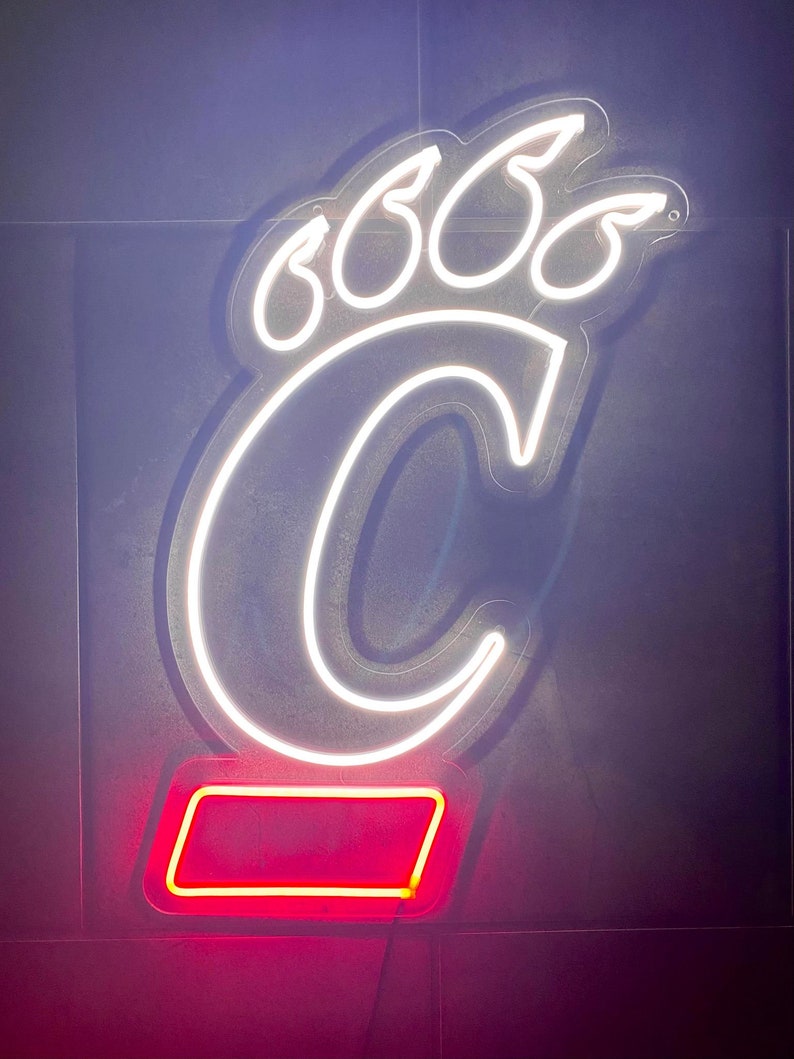 University of Cincinnati Bearcats Logo LED Neon Sign 15.1 W x 23 H Officially CLC Licensed Ohio Monster Moose, LLC. image 4