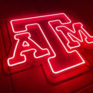 Texas A & M University Aggies LED Neon Sign 20 W x 16 H Official Texas A and M University Licensee Gig Em image 2