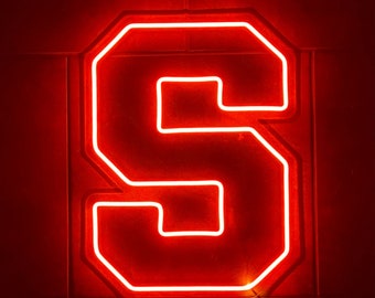 Syracuse University S Logo LED Neon Sign - 17.2" W x 23" H - Officially CLC Licensed - Cuse - Otto - ACC - Orange Nation - Monster Moose