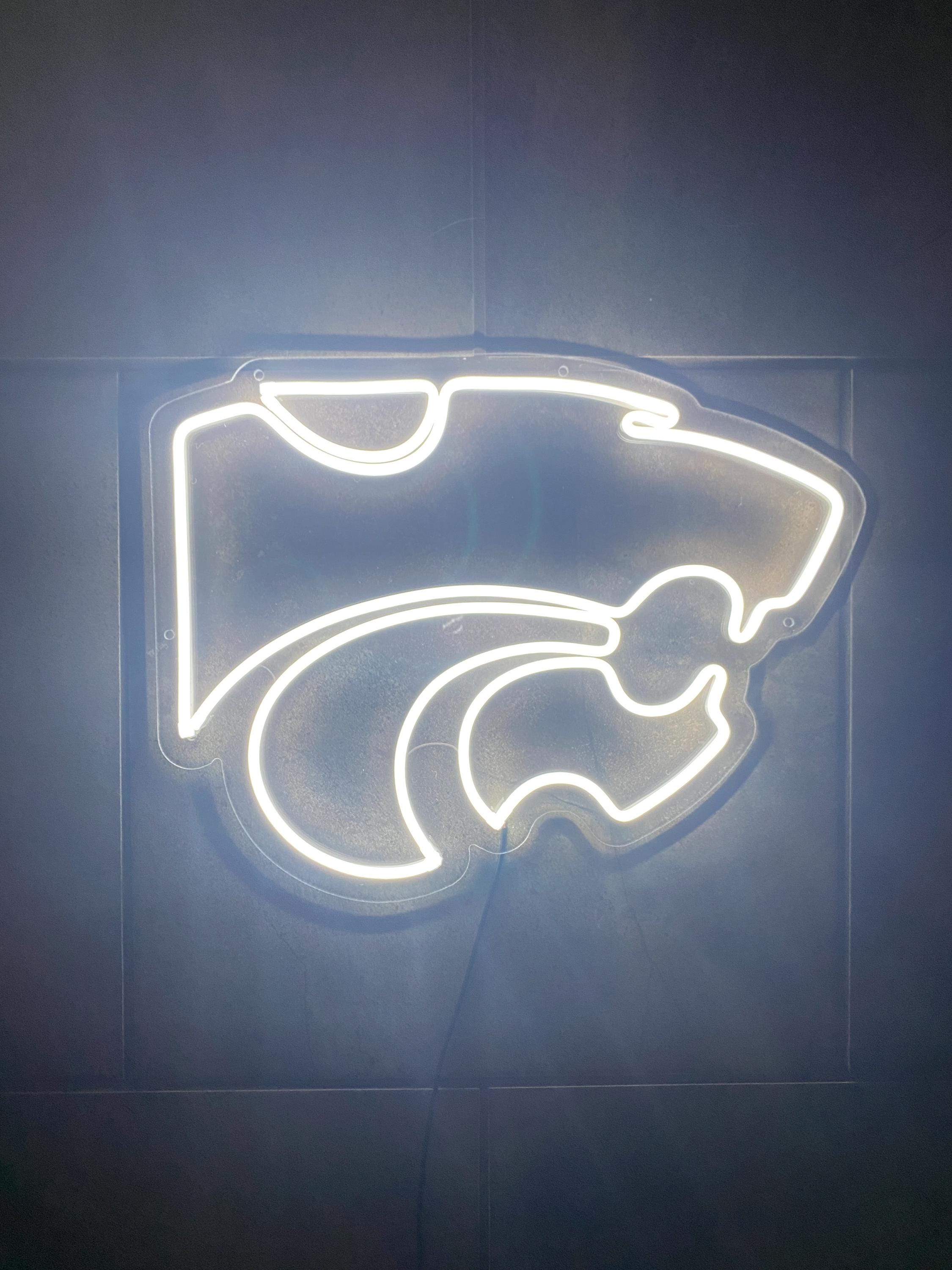 Kansas State University Powercat LED Neon Sign - 19.5" W X 14.9" H ...