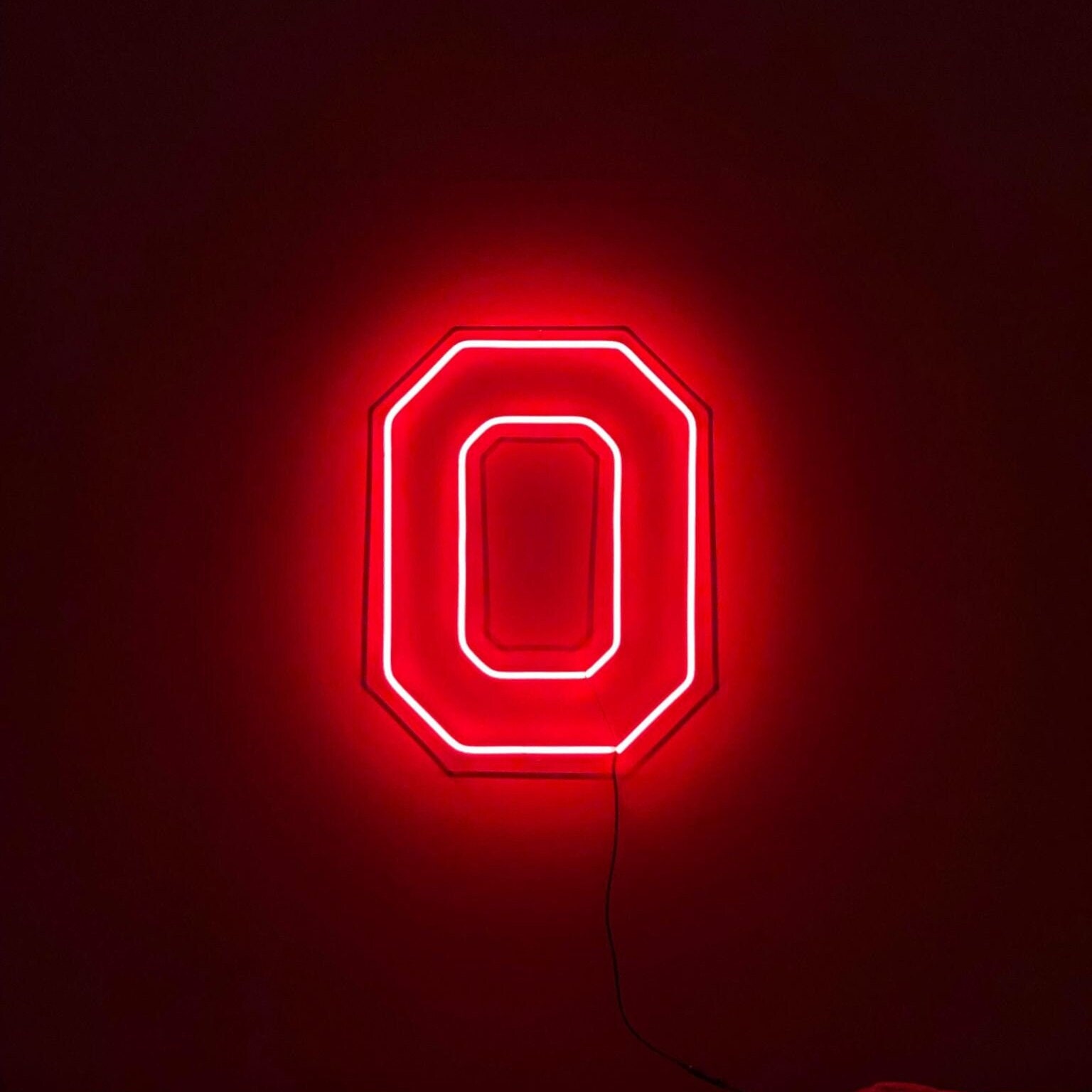 Ohio State University Buckeyes Block Letter O LED Neon Sign - 16