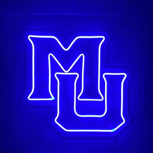 Mu Neon Sign Marquette University 'MU' LED Neon Sign - 16.3