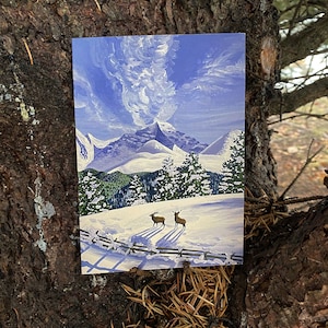 Niebieska kartka okolicznościowa Rocky Mountain 5”x7”