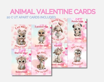 Lustige Valentinstagskarten im Klassenzimmer (digitaler Download)