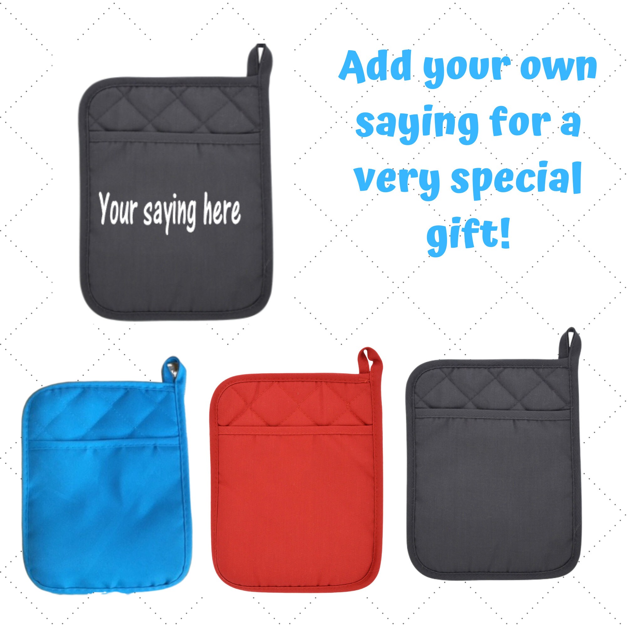 Custom Potholder Personalized Pot Holder Gift Set Bridal Etsy UK