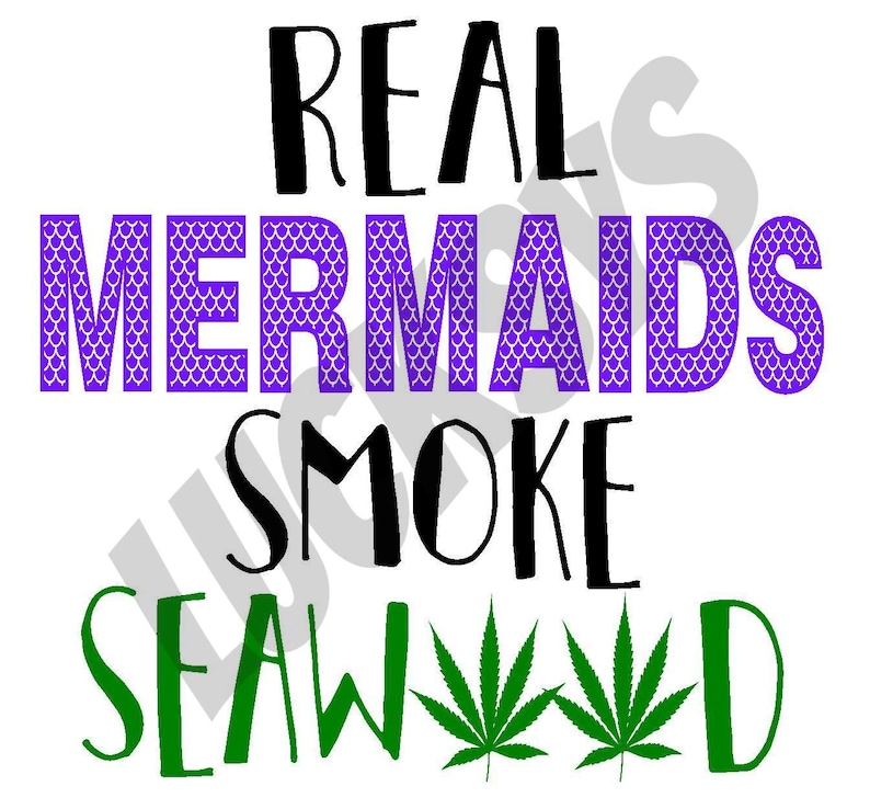 Download Real mermaids smoke seaweed pdf jpg png purple | Etsy