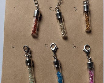 Bead test tube charms