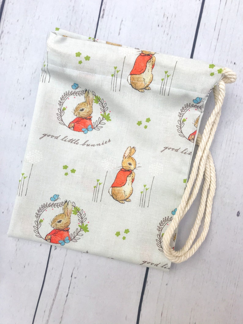 Handmade Peter Rabbit Drawstring Bag / Backpack Etsy