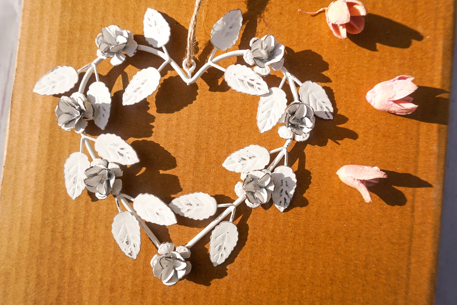 Antikes weißes Metallherz Rosenherz HerzForm Metall | Etsy