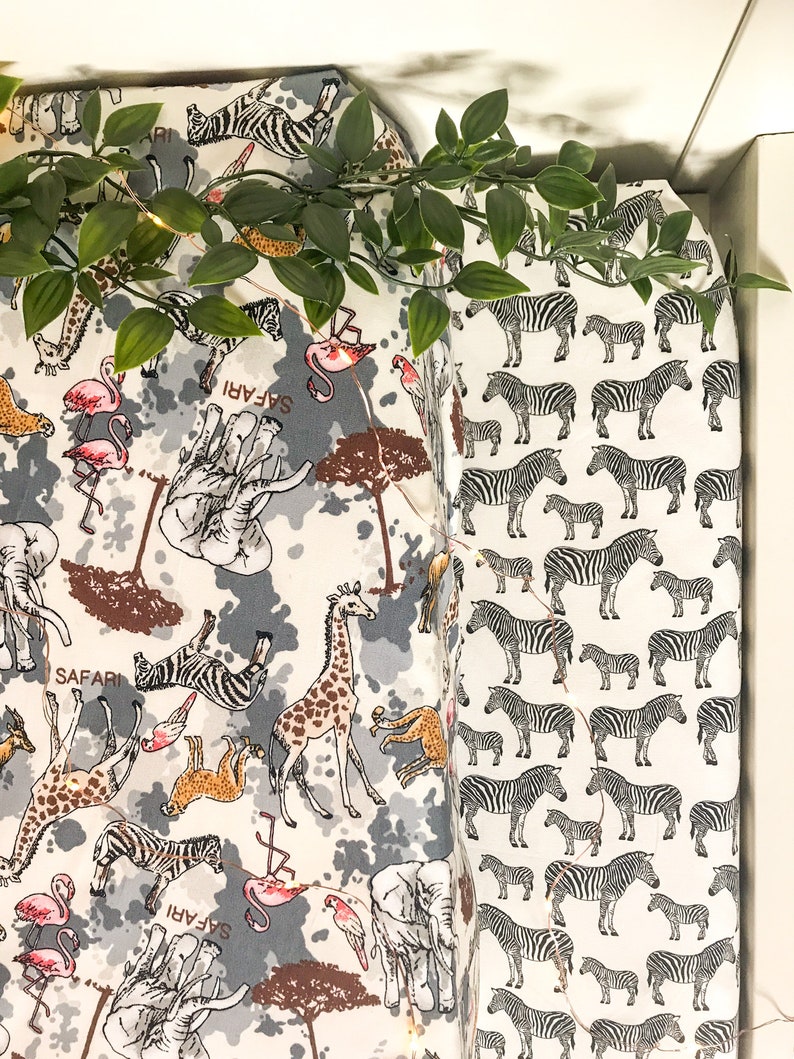 Safari African animal fitted cot sheet nursery/ unisex Etsy