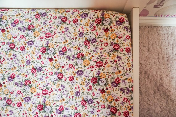 floral fitted cot sheet