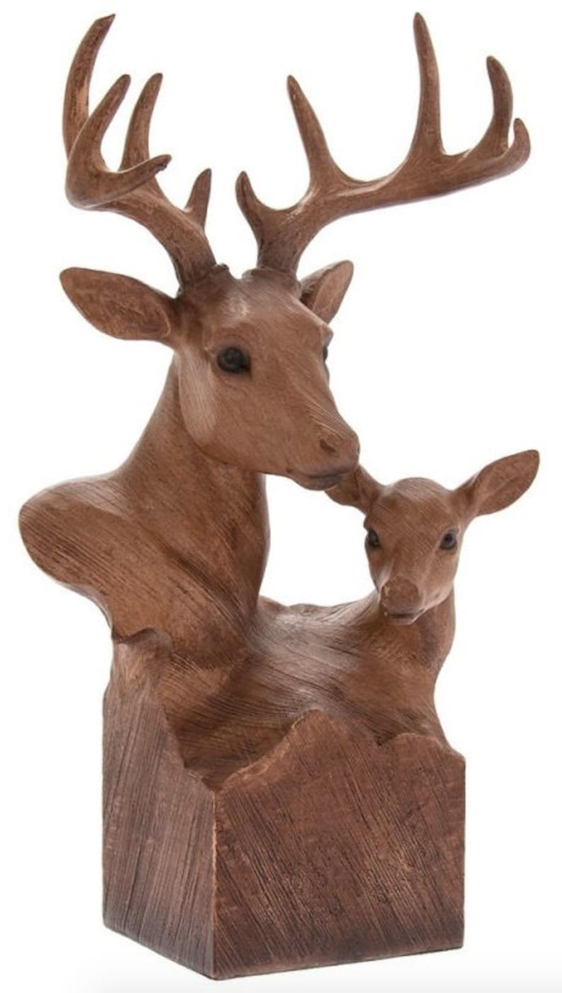 Wooden Stag Bust Ornament / Wooden Stag ornament / reindeer Etsy