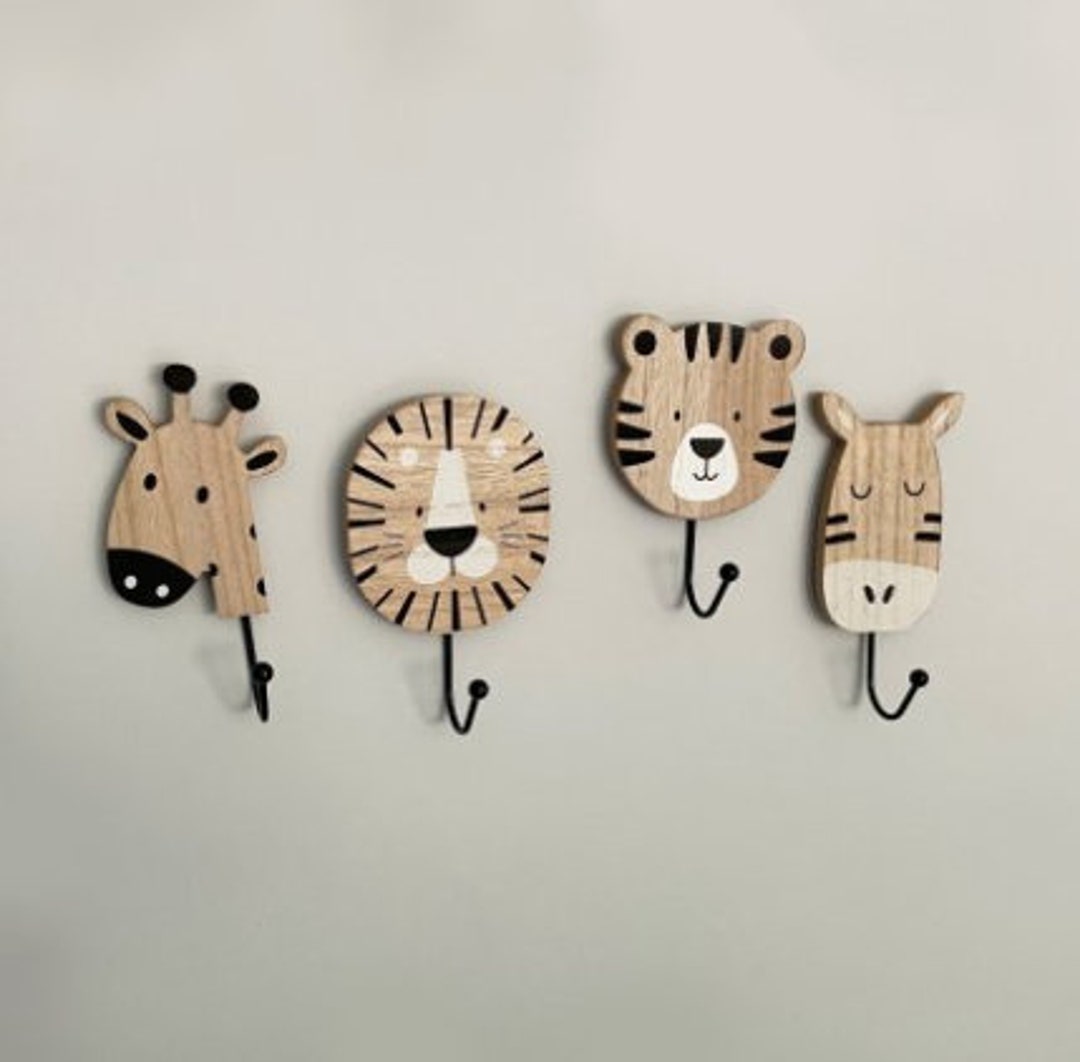 Nursery Hook / Lion Hook / Safari Hooks / Safari Nursery / Zebra Hook