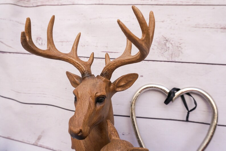Wooden Stag Bust Ornament / Wooden Stag ornament / reindeer | Etsy