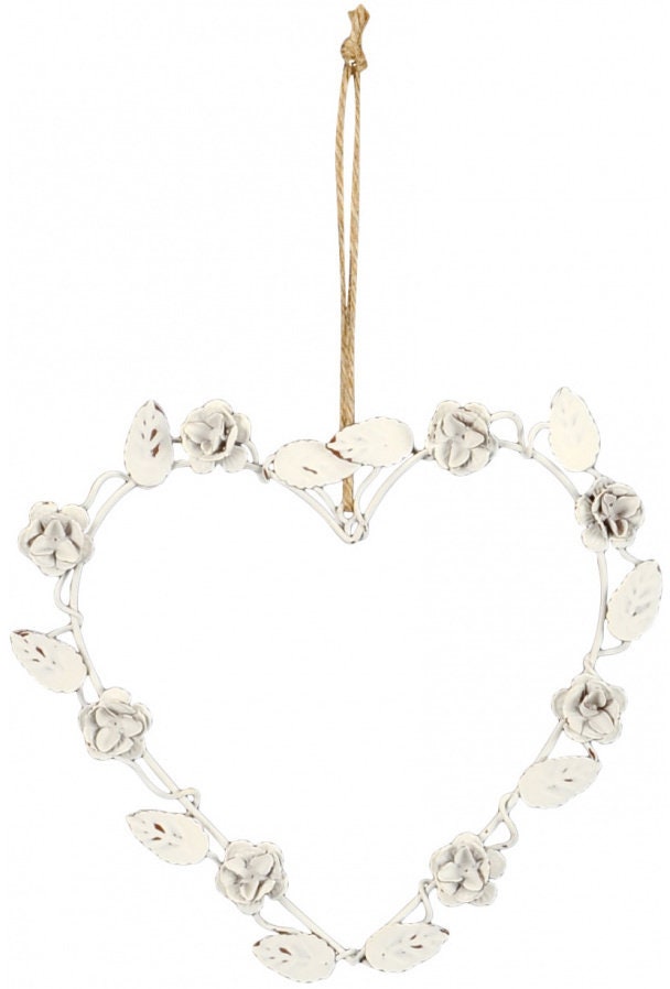 Antikes weißes Metallherz Rosenherz HerzForm Metall | Etsy