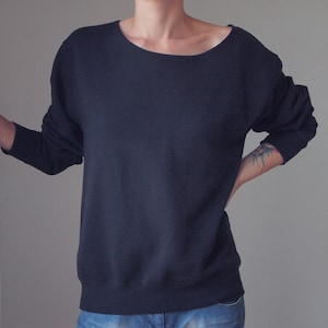 Slouchy Offshoulder Sweatshirt Grey Sweatshirt Oversize Sweatshirt Wide Neckline image 4