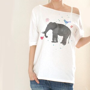 T-SHIRT ELEPHANT WATERCOLORS imagen 1