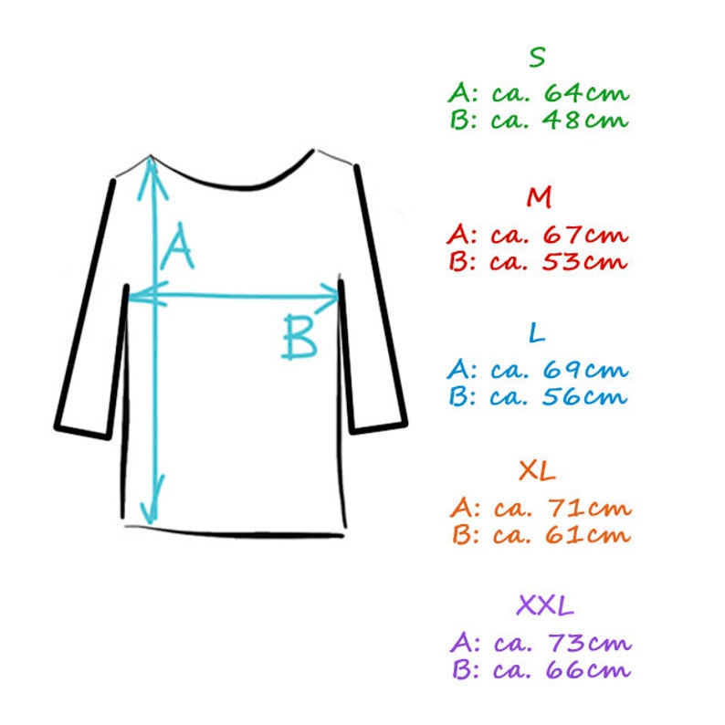 T-SHIRT ELEFANTEN AQUARELLE Wide Neck Weiss Shirt Weiss Oversize T-Shirt Feminine Langarm Kleidung lustiges Oversized breites Hals Bild 5