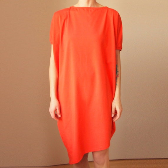 orange pregnancy dress