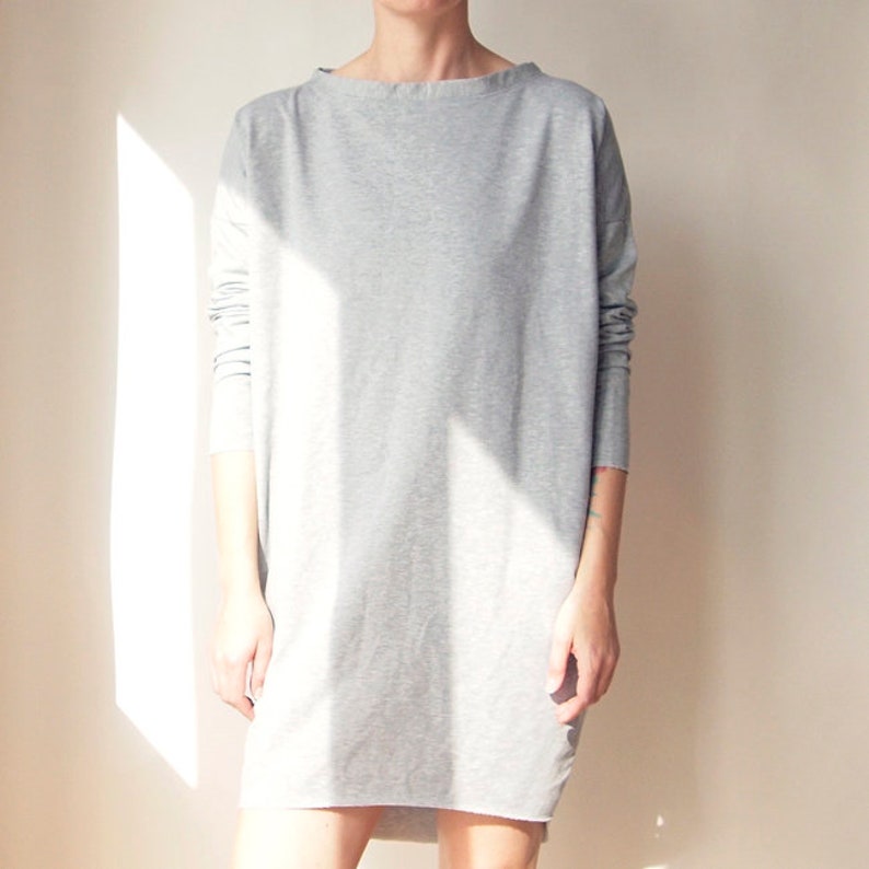 Grey dress Oversize Dress Cosy Dress Maternity Dress Pregnancy Dress Oversize Onesize Handmade Dress Unique Feminine