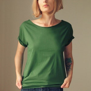 Oversized Overhemd Met Mouwen Groene Fles S-Xxl afbeelding 2