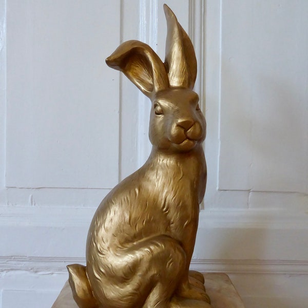 Large rabbit sculpture figure object 44 cm