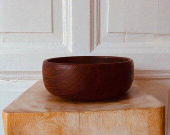 Danish teak wood bowl bowl handmade 60s 70s danish vintage