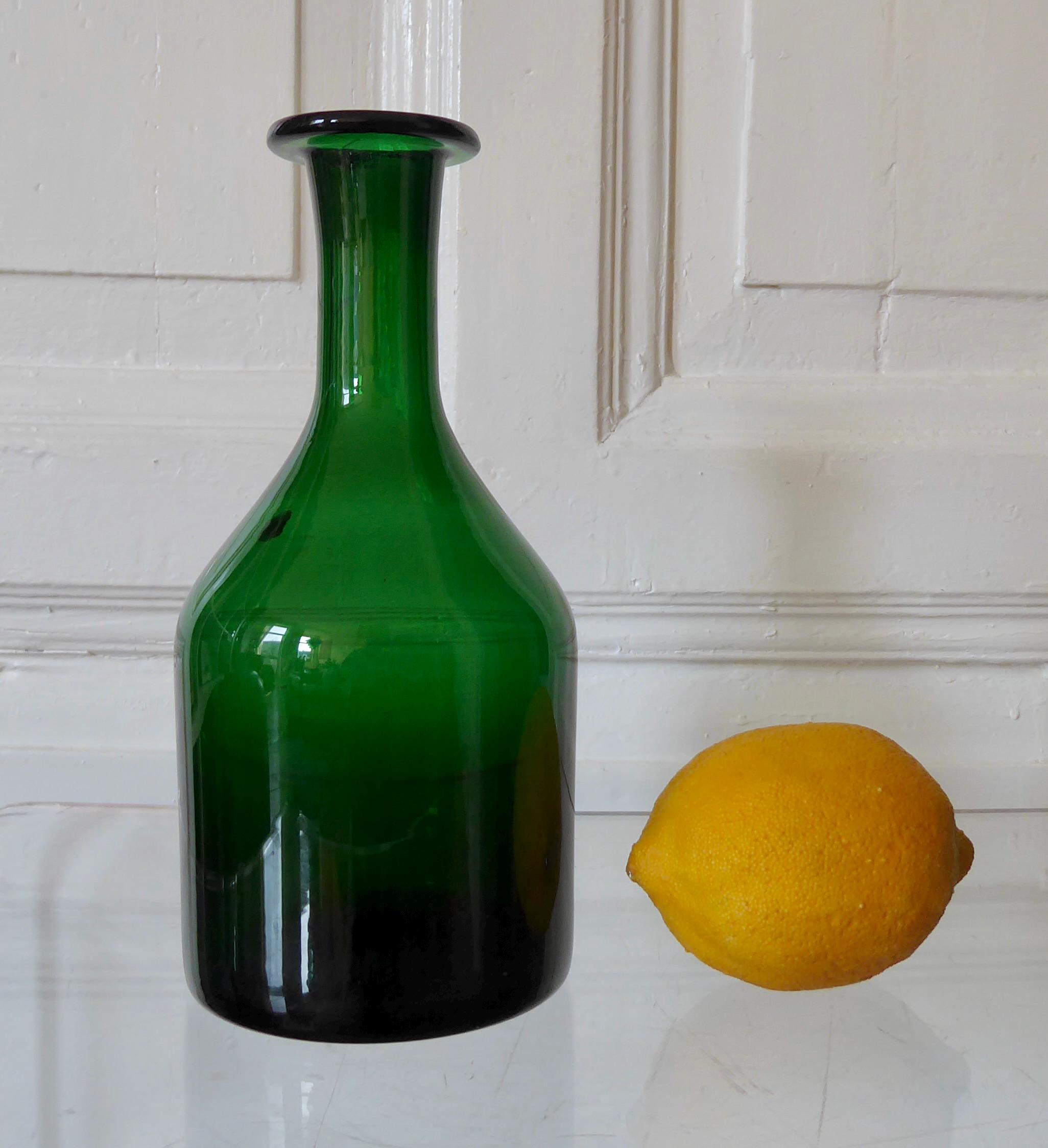 Decorative bottles green colored glass - Etsy 日本