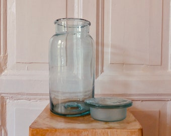 Antikes Vorrats Binde  Glas mit Deckel  3 Liter Gefäß Behälter  true  Vintage