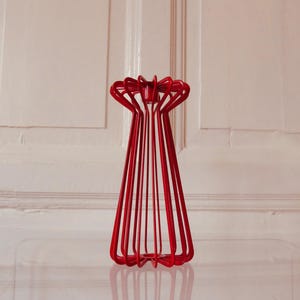 Trådig candle holder candlestick Ehlén Johansson Ikea metal Tradig red vintage