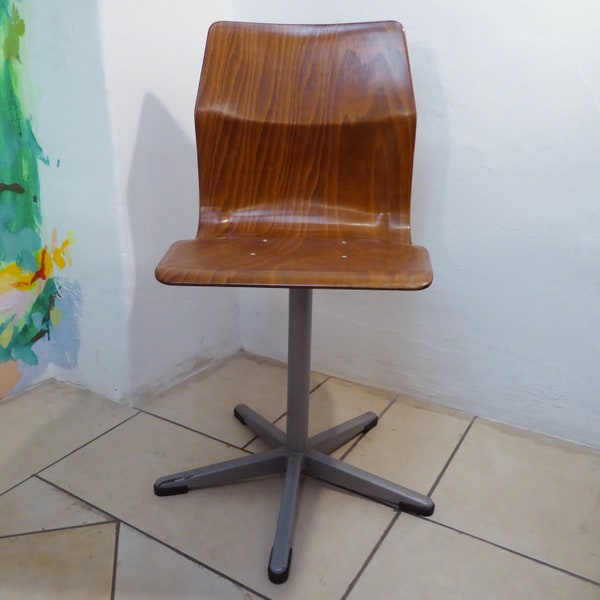 Pagholz Schul  Arbeits Schreibtisch  Stuhl  OBO true Vintage Interieur