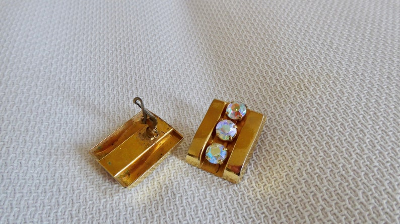 Vintage ear clips earrings true vintage fashion jewelry image 4