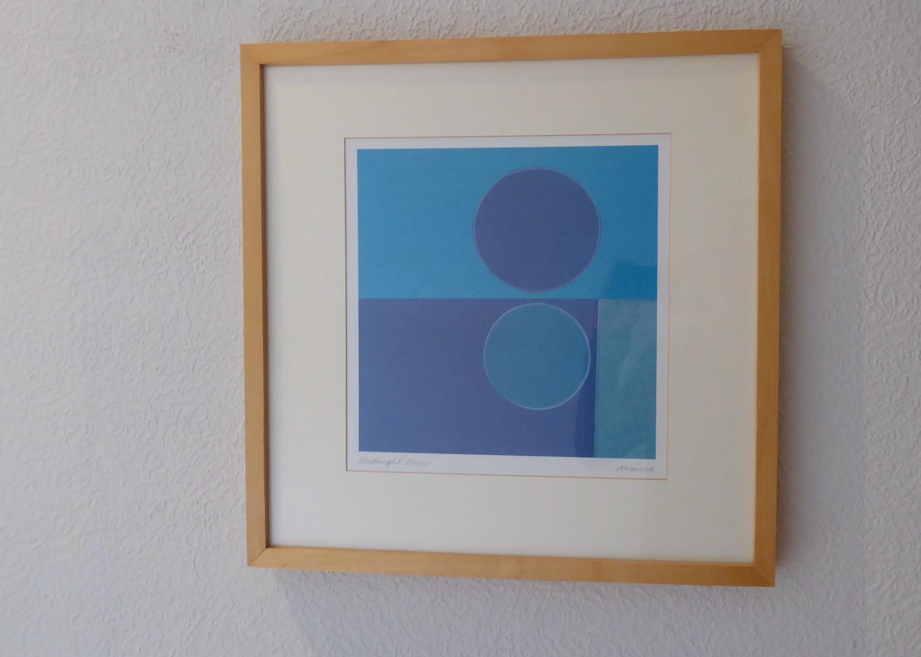 Midnight Moon & Sunset Amaina Picture Pictures Framed