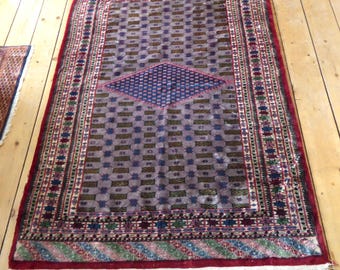 Oriental rug, wool, hand-knotted, 128 x 193 cm, true vintage interior