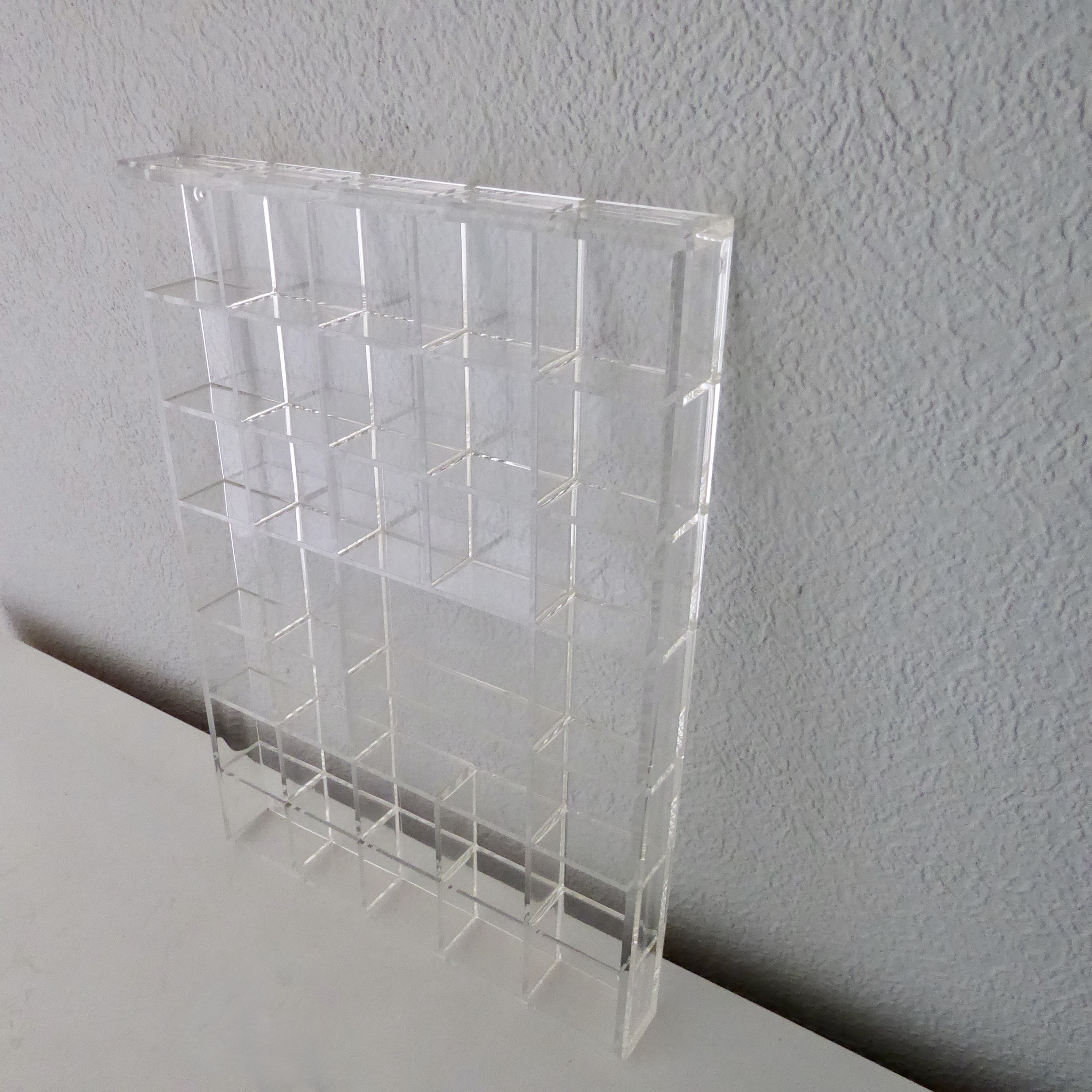 Acryl Plexiglas Setzkasten Regal Vintage