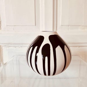 Scheurich Amano postmoderne Keramik Vase  555 18  German Pottery Vintage Objekt