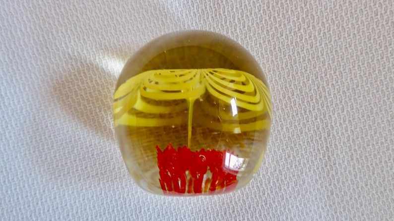 Paperweight Paperweight Glass Art Ball Sculpture Vintage Art Glass ...