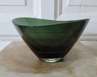 Swedish smoke glass bowl mid century vintage object