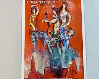 Marc Chagall Metropolitan Opera Lincoln Center 1966 aus Posters by Painters Evelyn and Leo Farland 70er Jahre Kunst Plakat Vintage