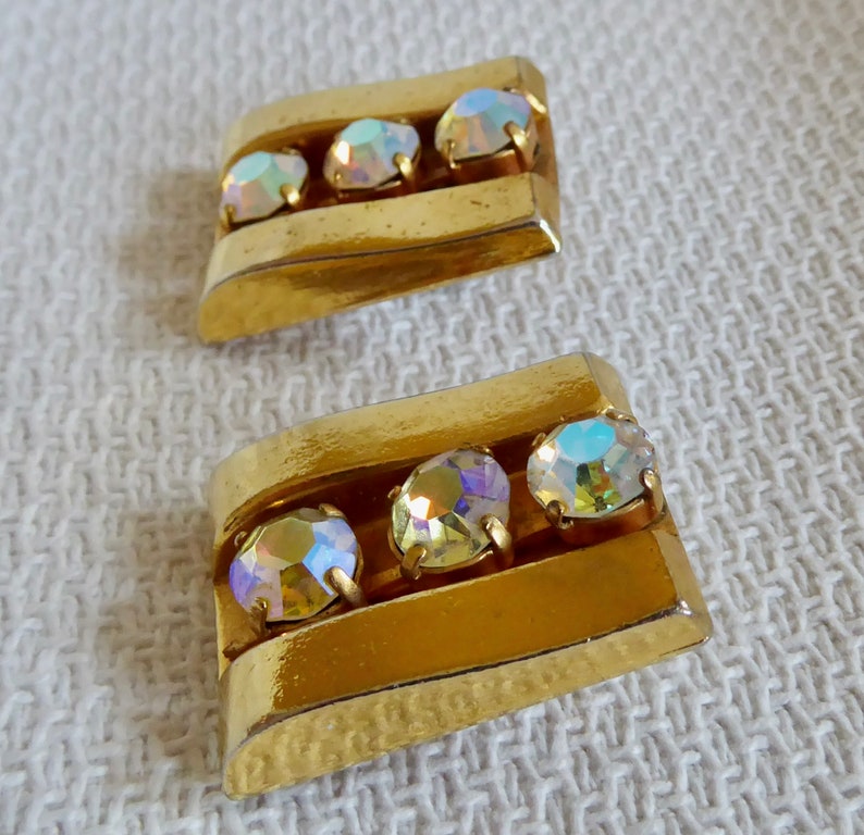 Vintage ear clips earrings true vintage fashion jewelry image 2