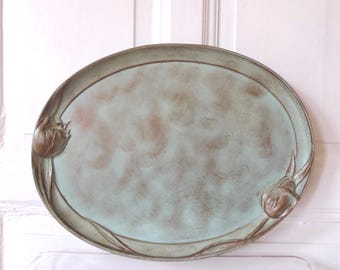 Large serving tray Art Nouveau vintage