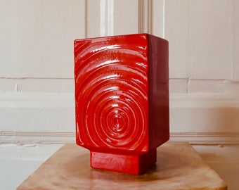 Vase en céramique Steuler Zyklon Cari Zalloni 193/ 20 rouge véritable objet vintage