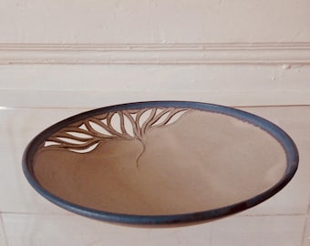 Fine signed art ceramic bowl vintage