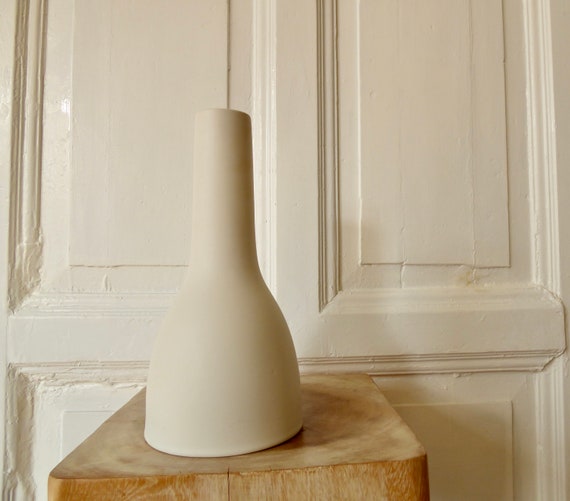 Shapely Ceramic Vase Ikea 18431 White Vintage