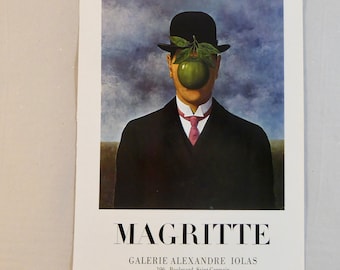 René  Magritte Galerie Alexandre Iolas Paris aus Posters by Painters Evelyn and Leo Farland 70er Jahre Kunst Plakat Vintage